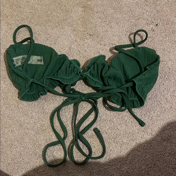 Green Ruched Bikini Top - Picture 3 of 3